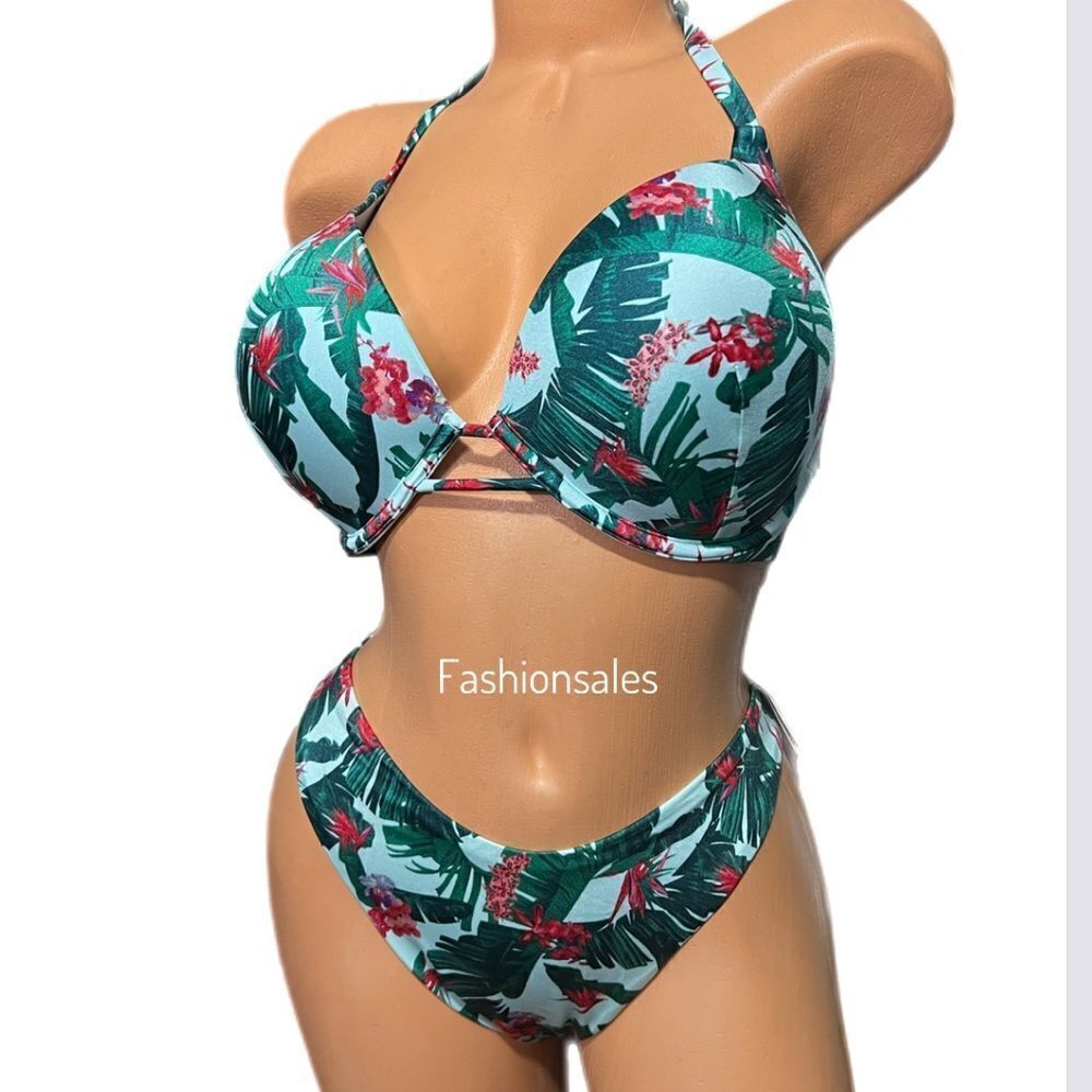 Victorias Secret Bombshell Add-2-Cups Push Up Bikini Top Bra & bottoms Swim Set